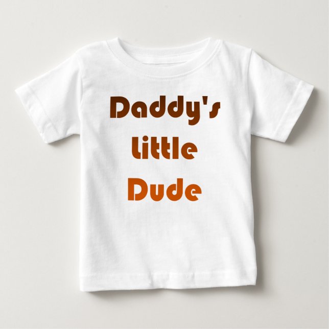 Camiseta Para Bebê Castanho para Fade Laranja (Frente)
