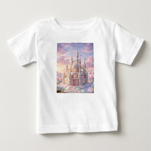 Camiseta Para Bebê Castelo de doces (Frente)