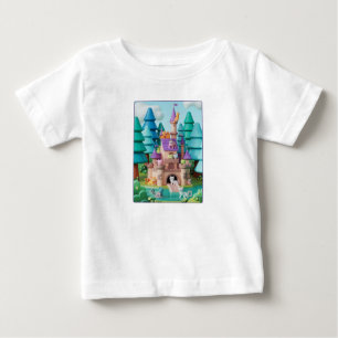Camiseta Para Bebê Castelo de Gatos Fantasia