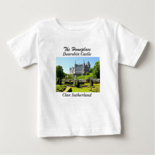 Camiseta Para Bebê Castelo Dunrobin - Clan Sutherland
