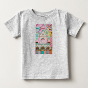 Camiseta Para Bebê Castelo Macaron