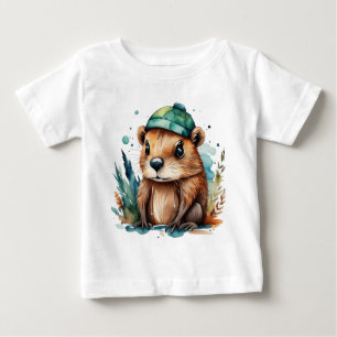 Camiseta Para Bebê Castor