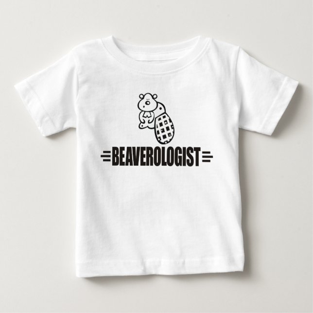 Camiseta Para Bebê Castor Engraçado (Frente)