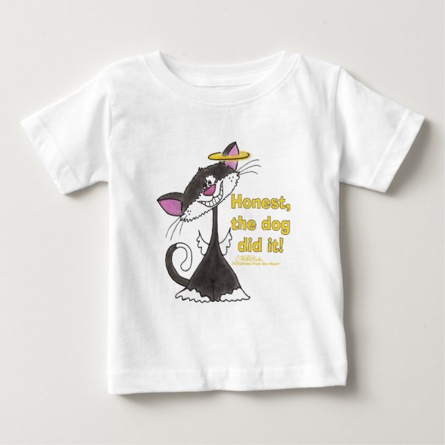 Camiseta Para Bebê Cat Angel (Frente)