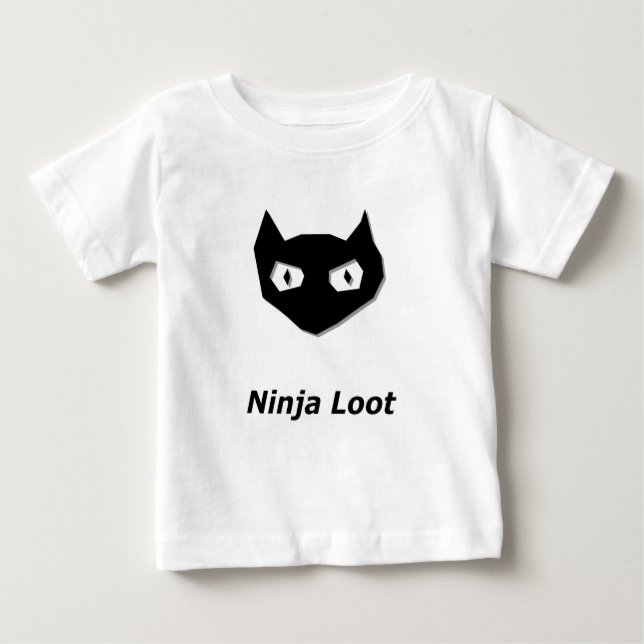 Camiseta Para Bebê Cat Boo Ninja Loot (Frente)