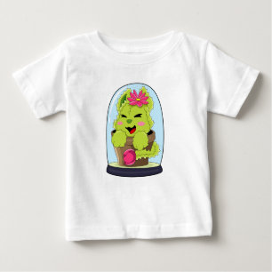 Camiseta Para Bebê Cat Cactus