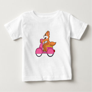 Camiseta Para Bebê Cat como Biker com Patinete.PNG