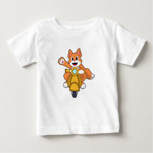 Camiseta Para Bebê Cat como Biker com Patinete.PNG