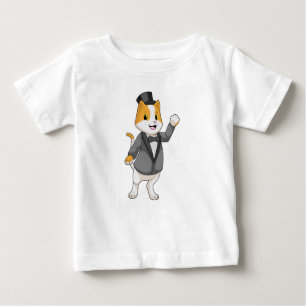 Camiseta Para Bebê Cat como Groom com Faixa de Opções
