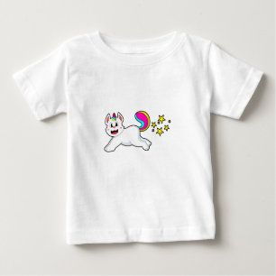 Camiseta Para Bebê Cat como Unicórnio