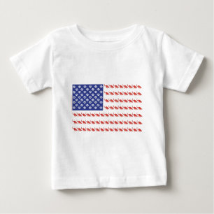Camiseta Para Bebê Cat-Flag-Tee