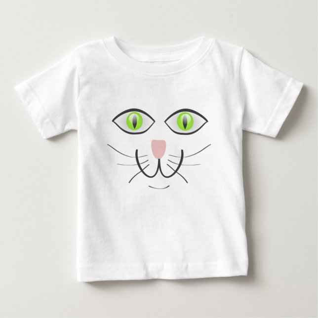 Camiseta Para Bebê Cat Funny Face Cartoon-29034 (Frente)