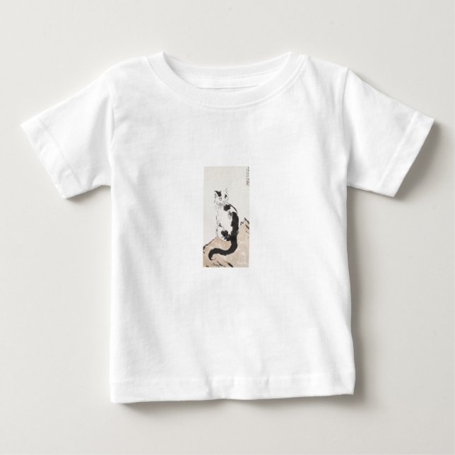 Camiseta Para Bebê Cat (Gatinho Cute) (Gatinho Adorável) (por Xu Beih (Frente)