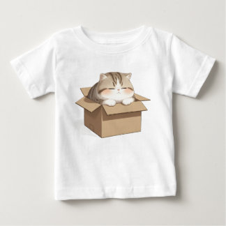 Camiseta Para Bebê Cat in the Box