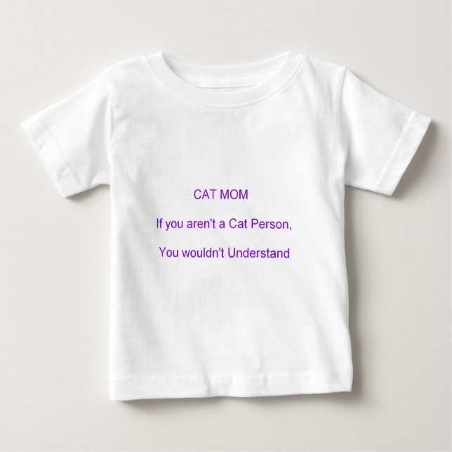 Camiseta Para Bebê Cat Mãe Dia de as mães (Frente)