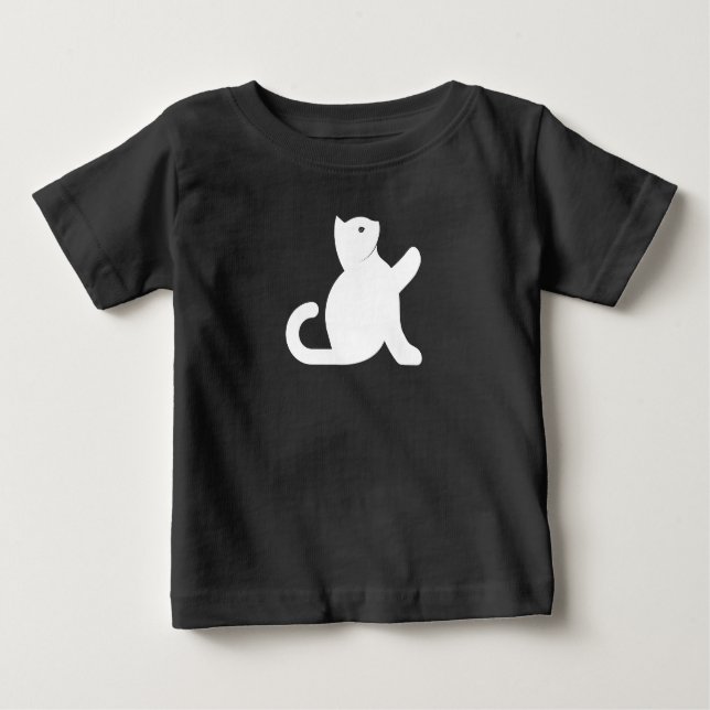 Camiseta Para Bebê Cat Says Hello (Frente)