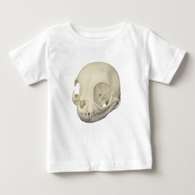 Camiseta Para Bebê Cat Skull (Frente)