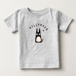 Camiseta Para Bebê cat + spider + Halloween, personalized