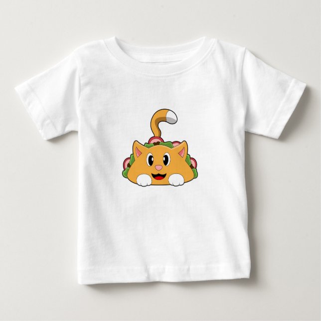 Camiseta Para Bebê Cat Taco (Frente)