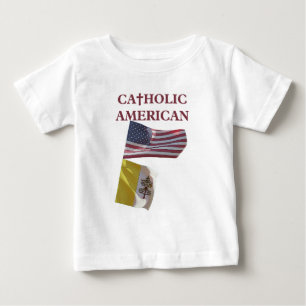 Camiseta Para Bebê Católico Americano Leão 14