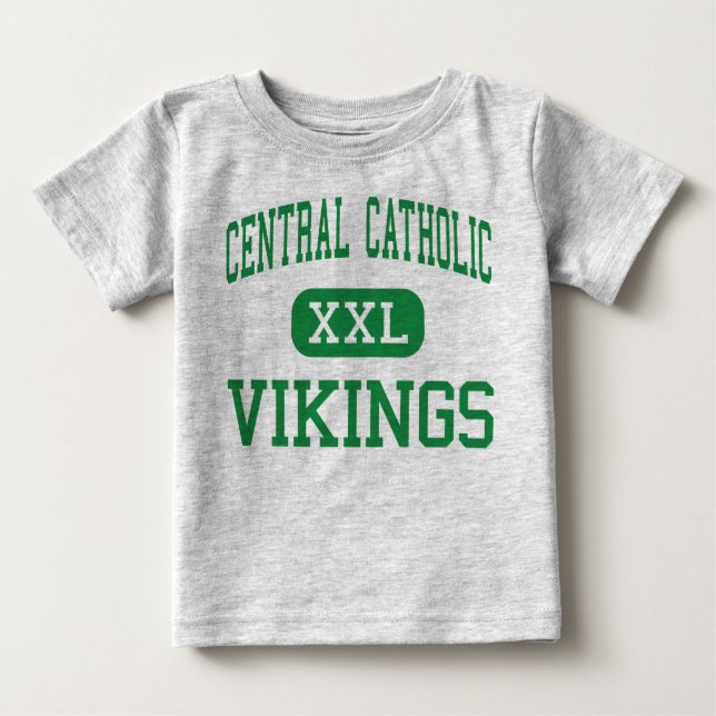 Camiseta Para Bebê Católico central - Viquingues - alto - Allentown (Frente)