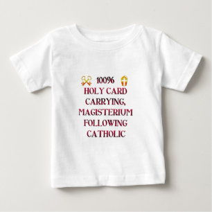 Camiseta Para Bebê Católico de 100%!