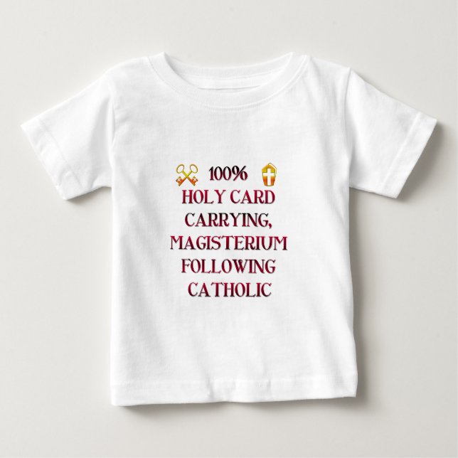 Camiseta Para Bebê Católico de 100%! (Frente)
