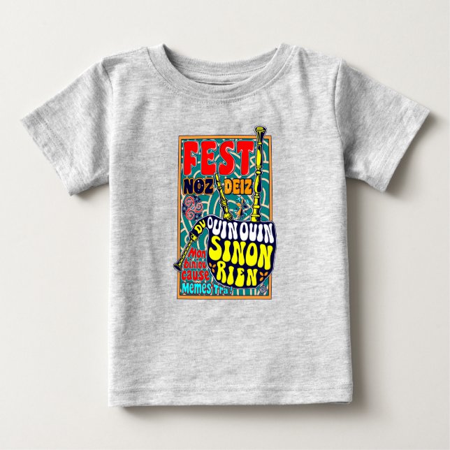 Camiseta Para Bebê Causa de biniou mon (Frente)