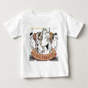 Camiseta Para Bebê Cavalaria Canina Cartoon Engraçado