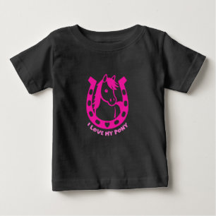 Camiseta Para Bebê Cavaleiro do Clube de Pônei