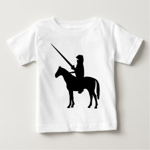 Camiseta Para Bebê cavaleiro preto