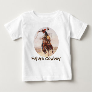 Camiseta Para Bebê Cavaleiro "vaqueiro futuro " do Bronc