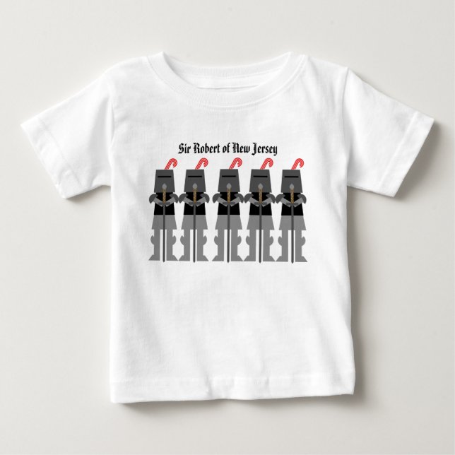Camiseta Para Bebê Cavaleiros Medievais (Frente)