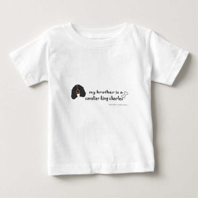 Camiseta Para Bebê cavalier king charles - mais raças (Frente)