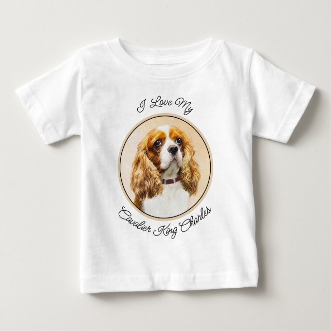 Camiseta Para Bebê Cavalier King Charles Spaniel Original (Frente)