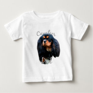 Camiseta Para Bebê Cavalier King Charles Spaniel Pai 2