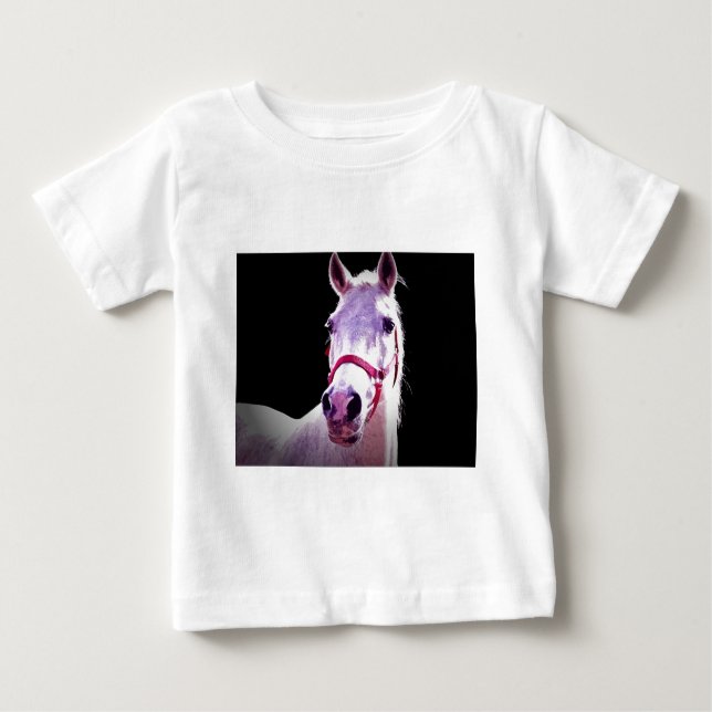 Camiseta Para Bebê Cavalo (Frente)