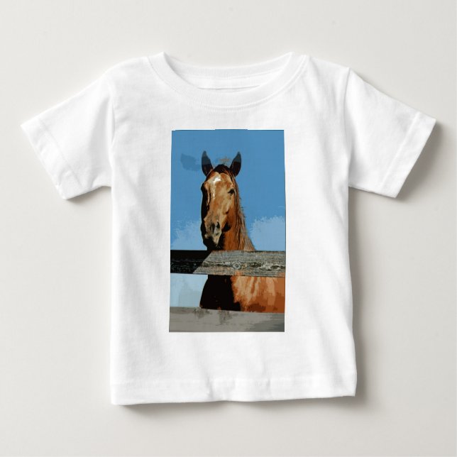 Camiseta Para Bebê Cavalo (Frente)