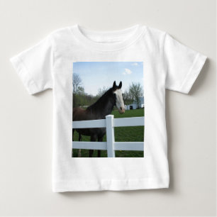 Camiseta Para Bebê Cavalo, Bom Dia!
