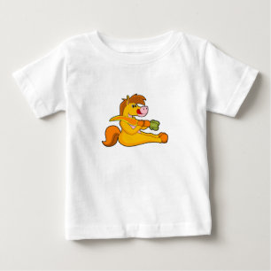 Camiseta Para Bebê Cavalo com Cenoura