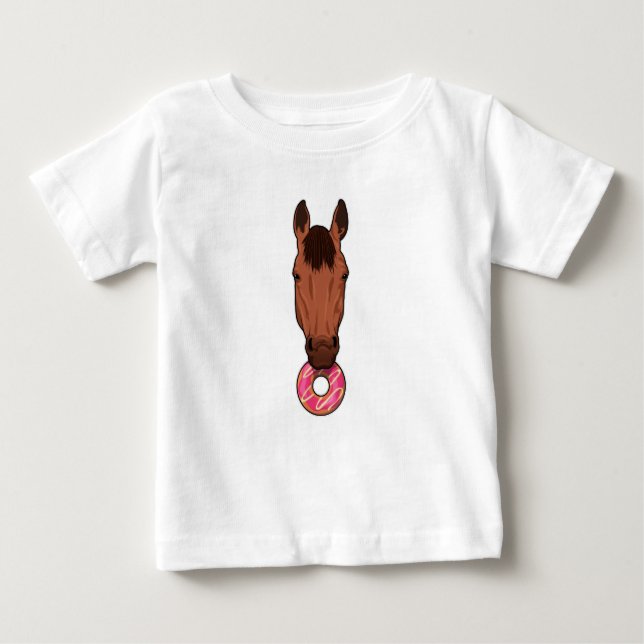 Camiseta Para Bebê Cavalo com Rosquinha (Frente)