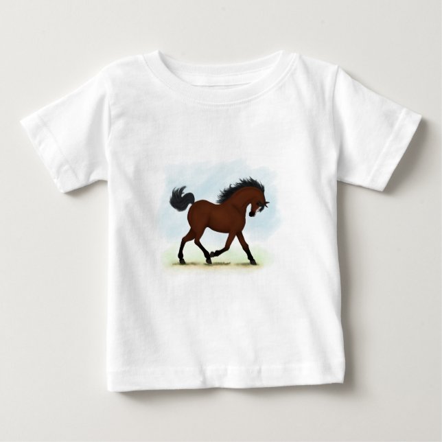 Camiseta Para Bebê Cavalo de Baía com Blaze (Frente)