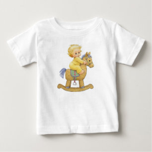 Camiseta Para Bebê Cavalo de Dress~Rocking do bebé da sensação do