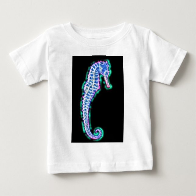 Camiseta Para Bebê Cavalo de Mar Elétrico (Frente)