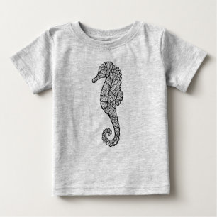 Camiseta Para Bebê Cavalo de mar inspirado