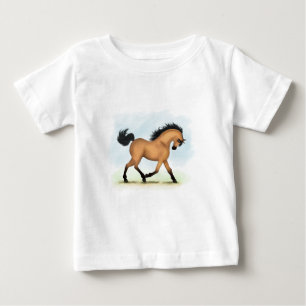 Camiseta Para Bebê Cavalo de Trote Cavalo Equestre