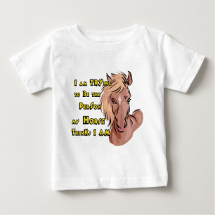 Camiseta Para Bebê Cavalo Engraçado