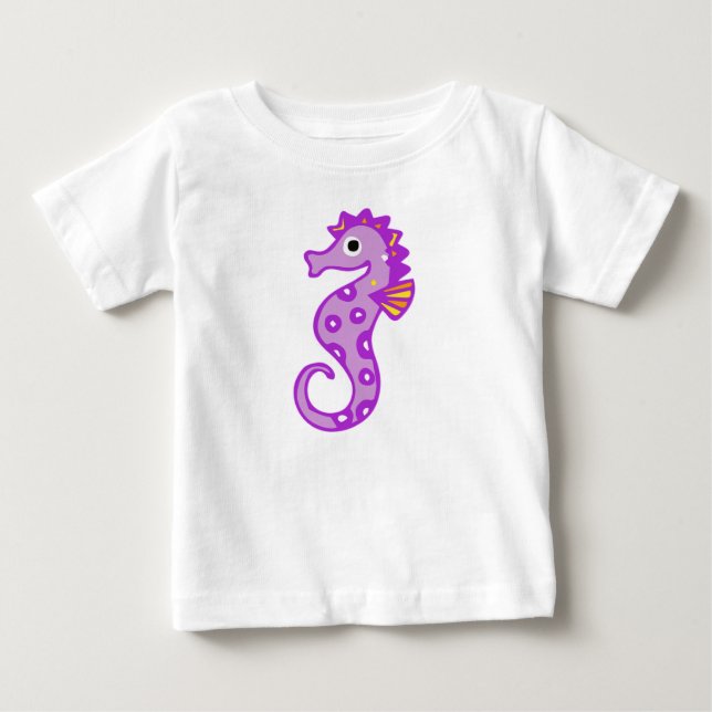 Camiseta Para Bebê Cavalo-marinho (Frente)