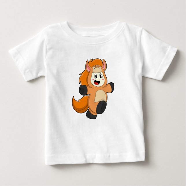 Camiseta Para Bebê Cavalo na fantasia (Frente)