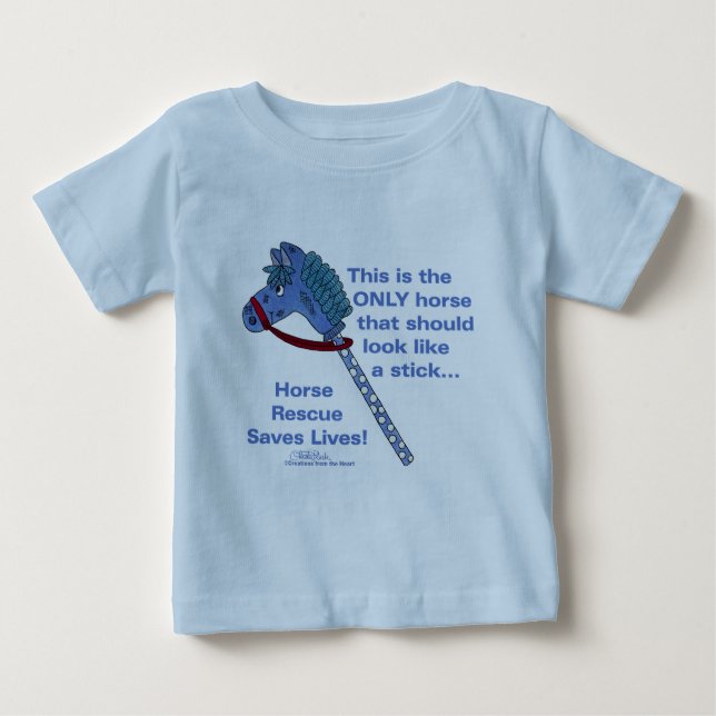 Camiseta Para Bebê Cavalo-palha (Frente)
